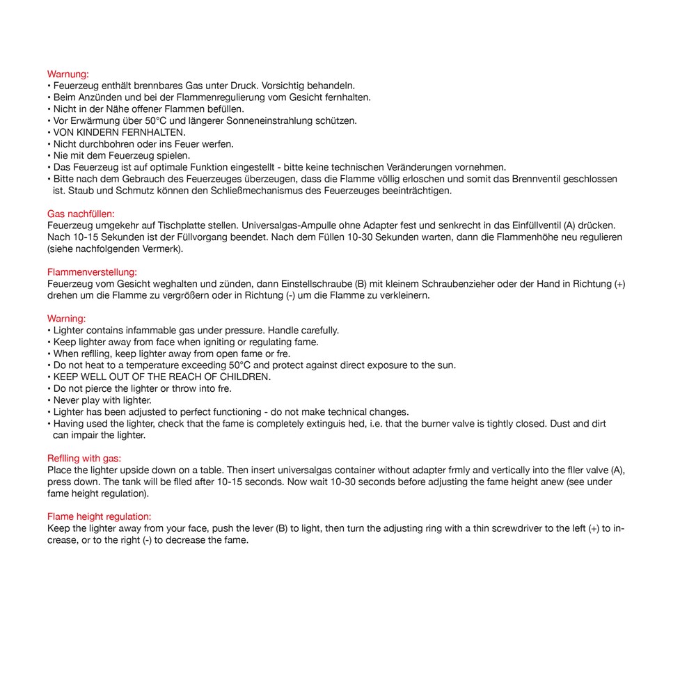 Stabfeuerzeug aus Metall GRANT