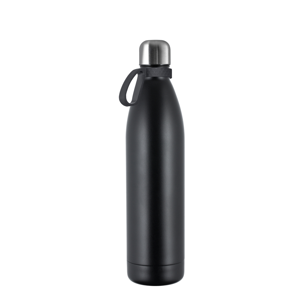 Thermotrinkflasche RETUMBLER-NIZZA XL - schwarz, silber, dunkelgrau