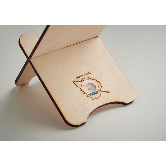 GROUW STAND - Smartphone Halter Kiefernholz