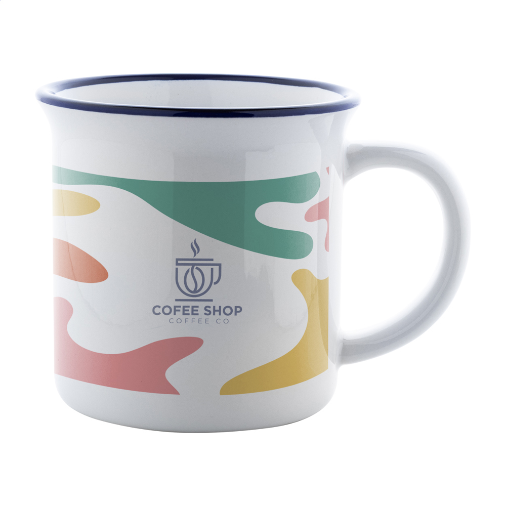Woodstock Subo - Vintage Sublimationstasse - blau/weiß