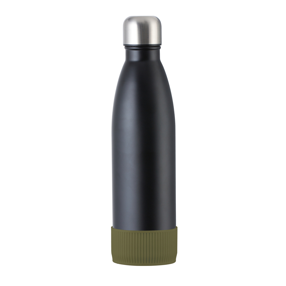 Trinkflasche RETUMBLER-myTOULON - olivgrün, schwarz, silber