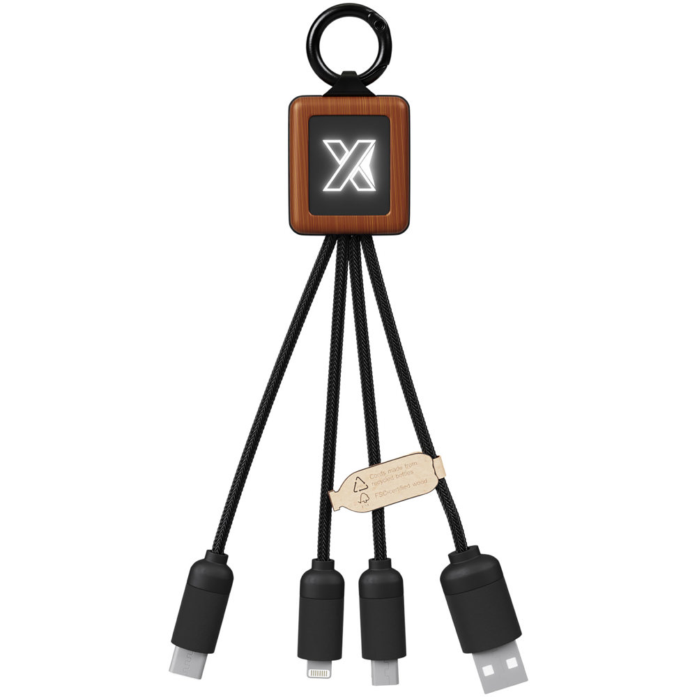 SCX.design C19 20W Easy to Use Kabel aus Holz mit Leuchtlogo