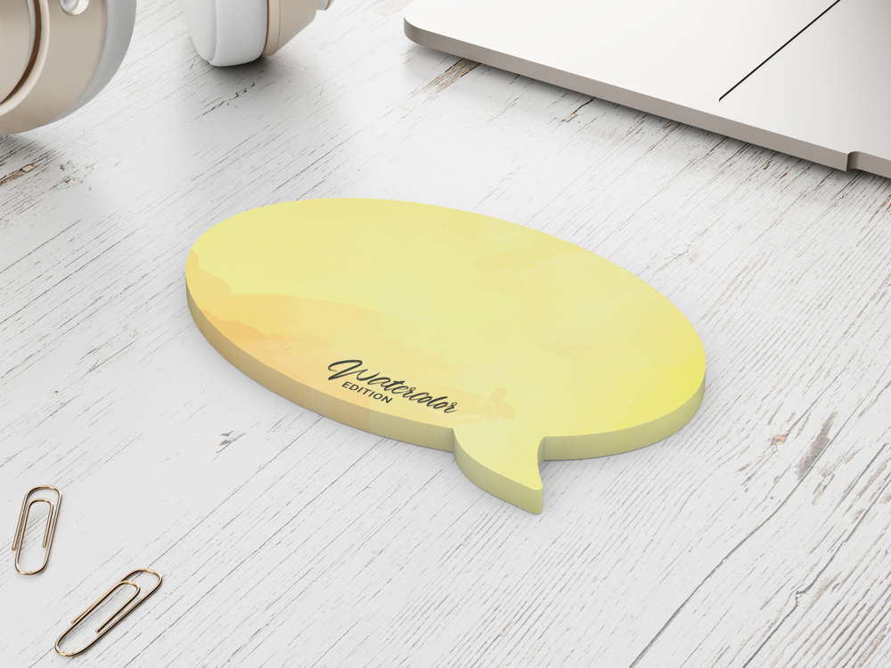 Haftnotizblock Form 100 × 72 mm, 50 Haftzettel, Sprechblase