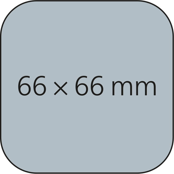 Haftnotizblock Plus Round, 66 × 66 mm