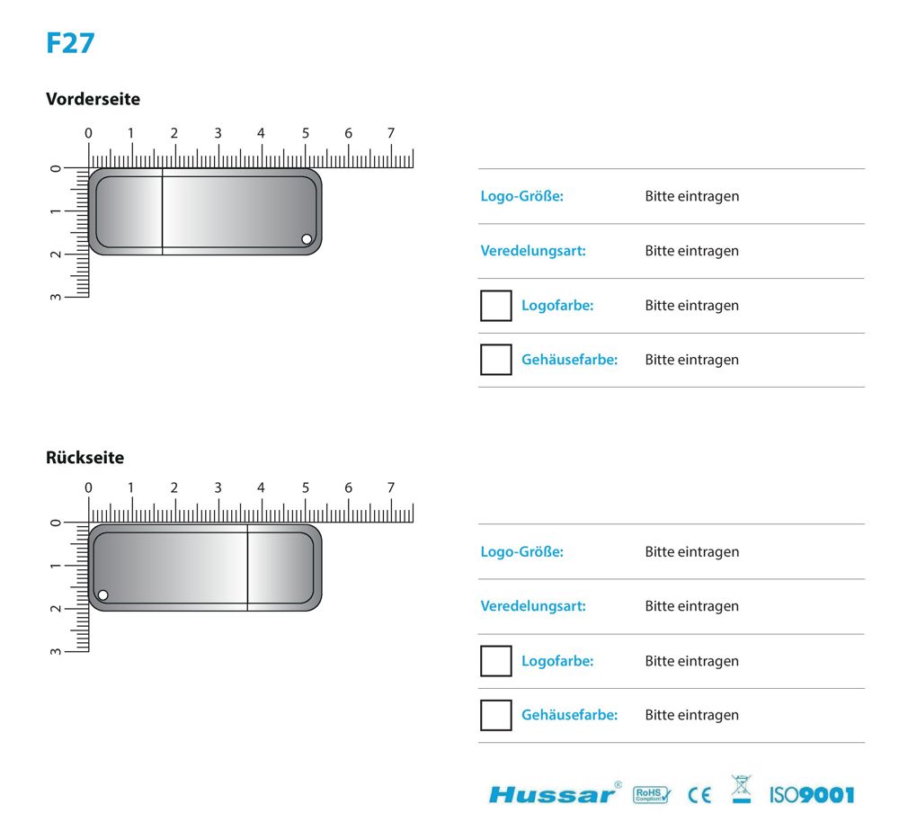 USB-Stick F27 LED USB 2.0 COB  32 GB RotUSB 2.0 Flash Disk 32 GB