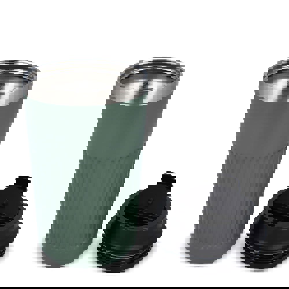 Recycelter Edelstahl-Thermobecher für Kaffee zum Mitnehmen, 400 ml