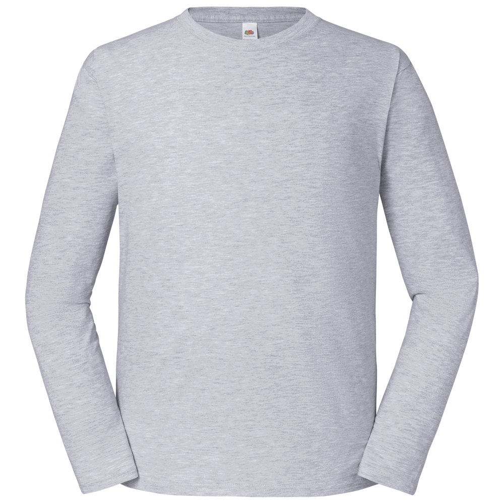 613600 - Iconic 195 Ringspun Premium Long Sleeve T - graumeliert
