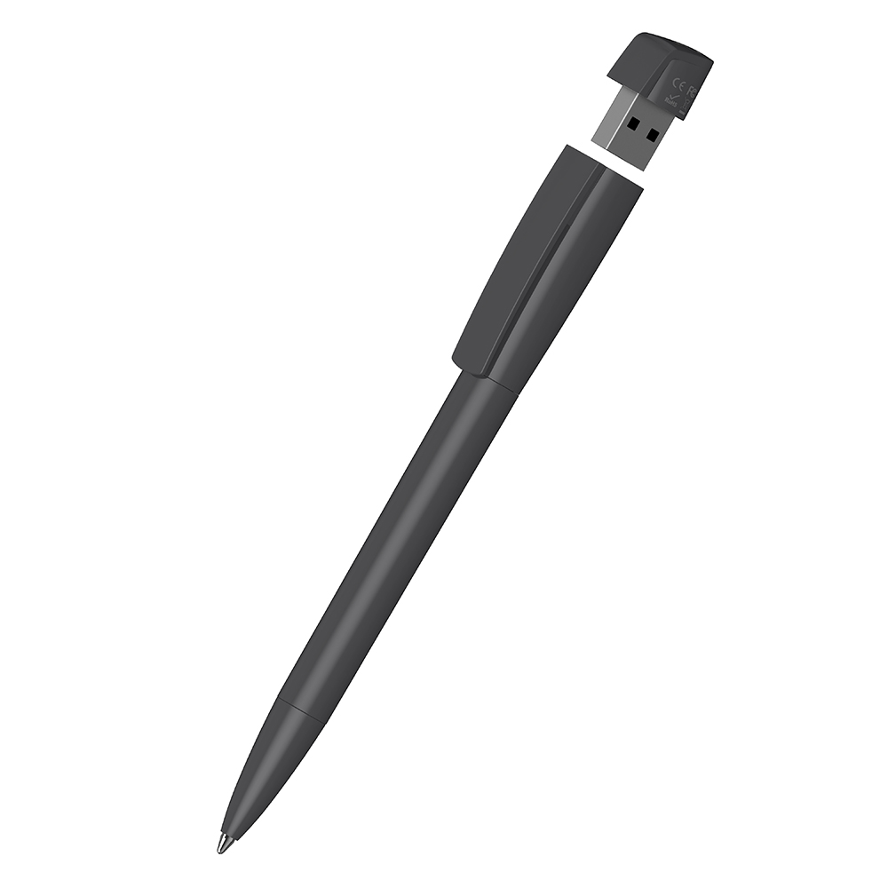 Klio-Eterna - Turnus high gloss USB 2.0 - Drehkugelschreiber mit integriertem USB-Stick - anthrazit