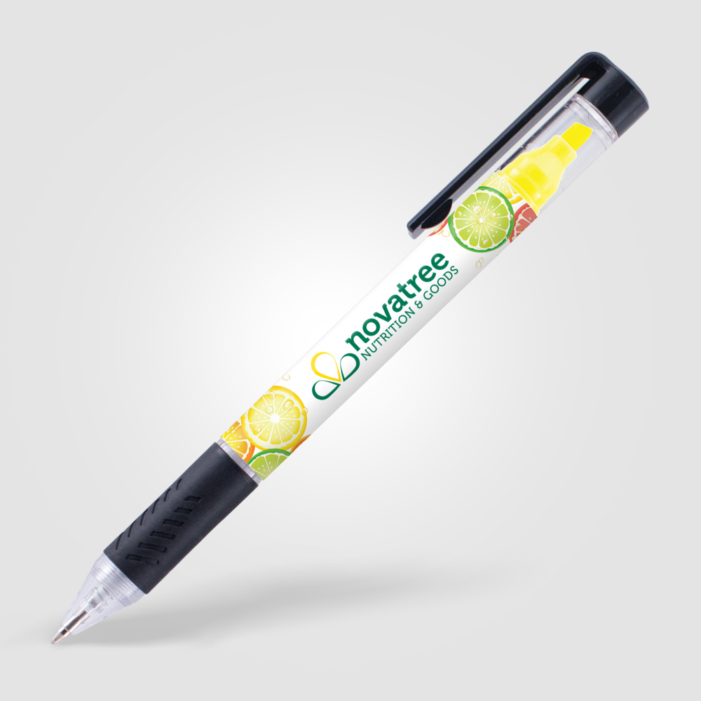 Bergman Kugelschreiber mit Textmarker