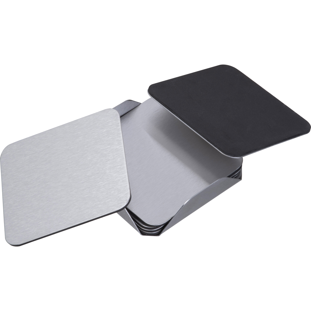 6-teiliges Untersetzer Set aus Edelstahl MATILDE