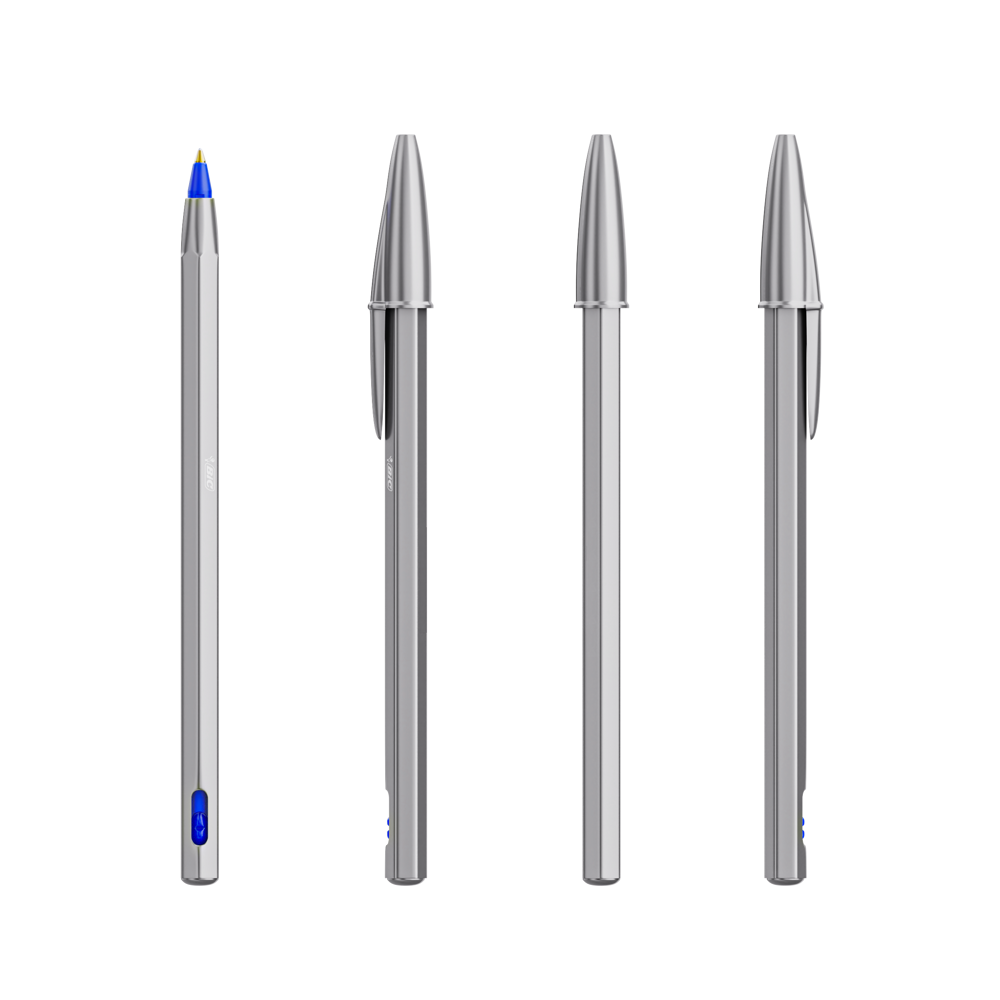 BIC® Cristal® Re New - Metall Blaue Tinte