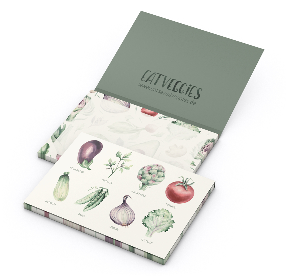 Haftnotizblock Cover Karton RECYCLING, 100 × 72 mm