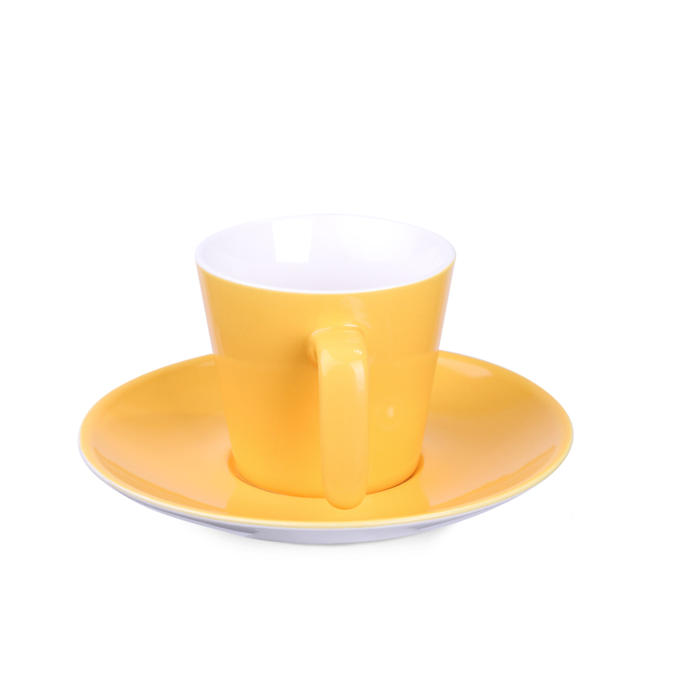 Tasse Eve Set 180ml gelb/weiß
