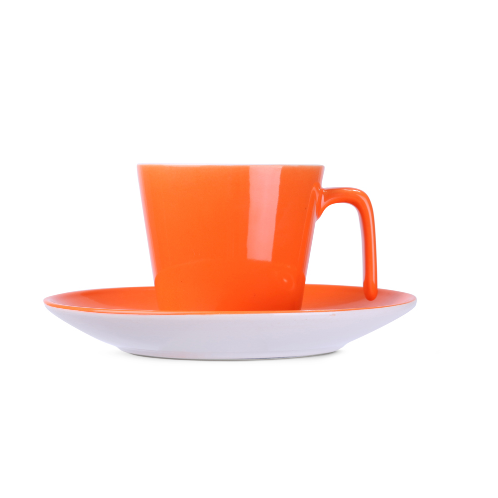 Tasse Eve Set 180ml orange/weiß