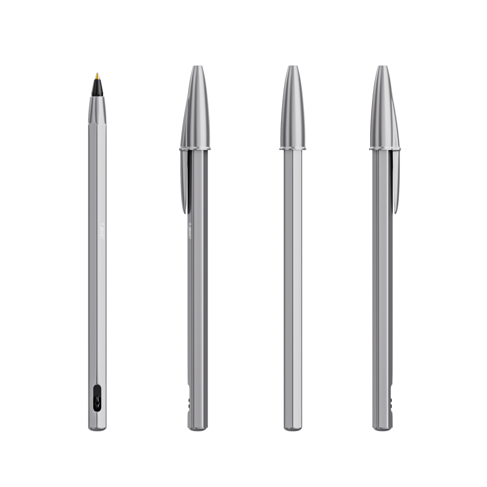 BIC® Cristal® Re New - Metall Schwarze Tinte