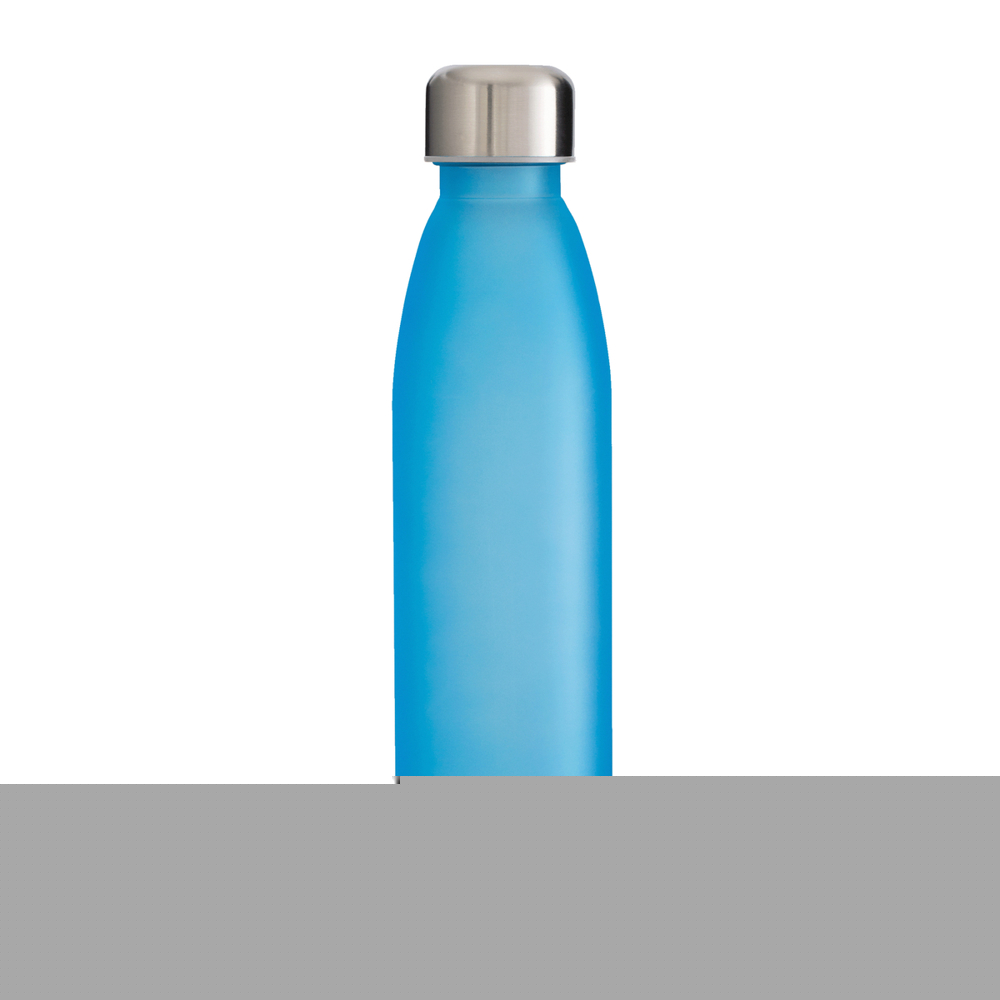 Trinkflasche GLASS - olivgrün, silber, cyan