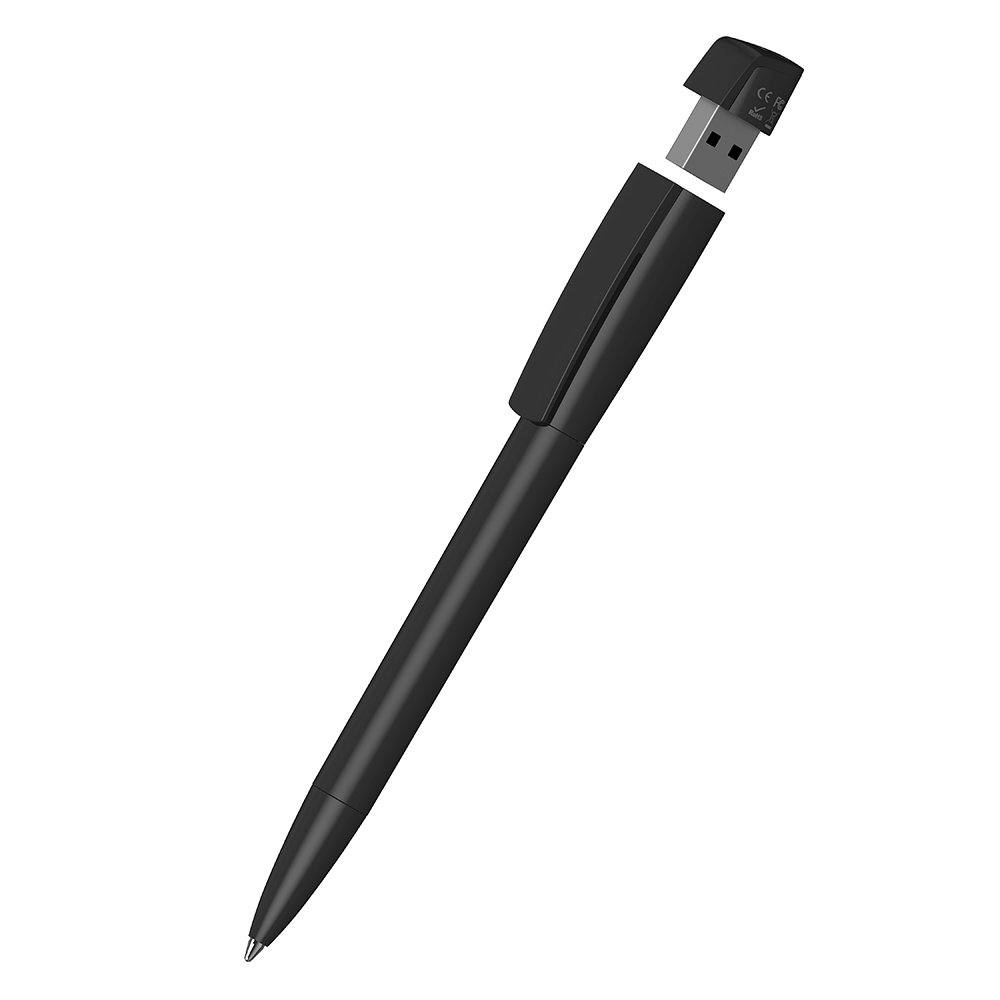 Klio-Eterna - Turnus high gloss USB 2.0 - Drehkugelschreiber mit integriertem USB-Stick - Schwarz