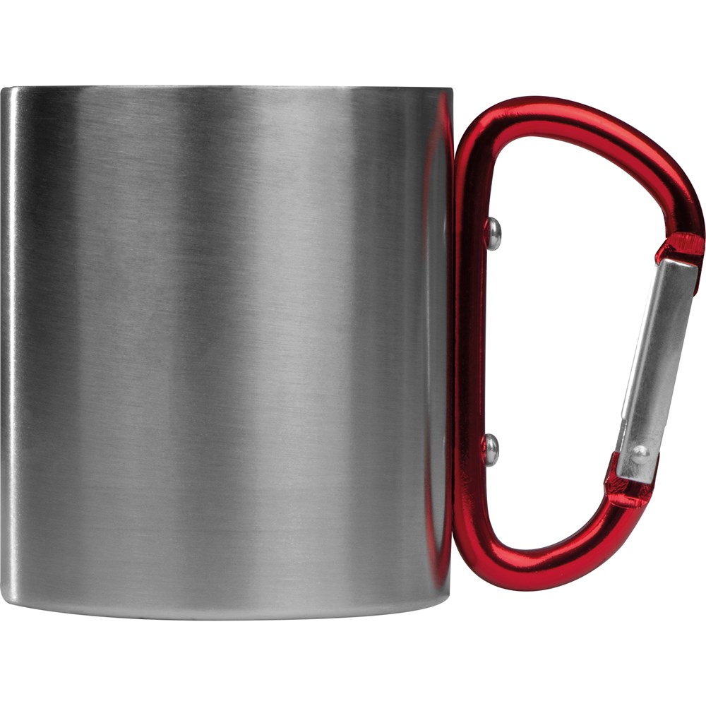 Tasse aus Metall mit Karabinerhaken, 200ml ANGELICA
