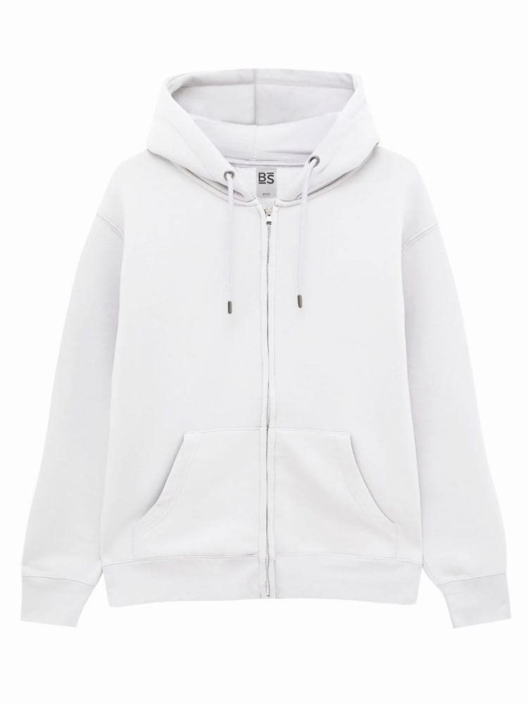 BS Chili Hoodie mit durchgehendem Reißverschluss, 280 gr/m² - Weiß (White)