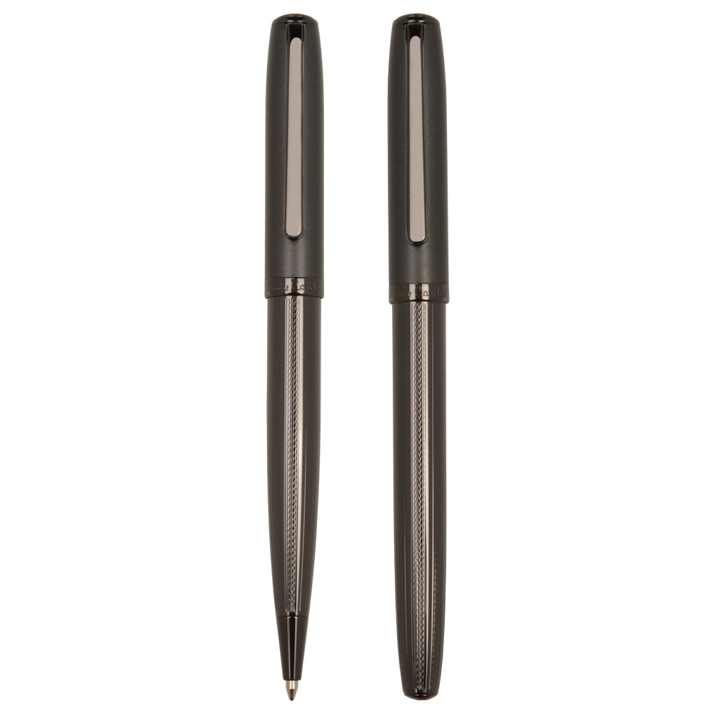 Pierre Cardin® CORINNE SET aus Kugelschreiber und Rollerball Pen, grau/gunmetal