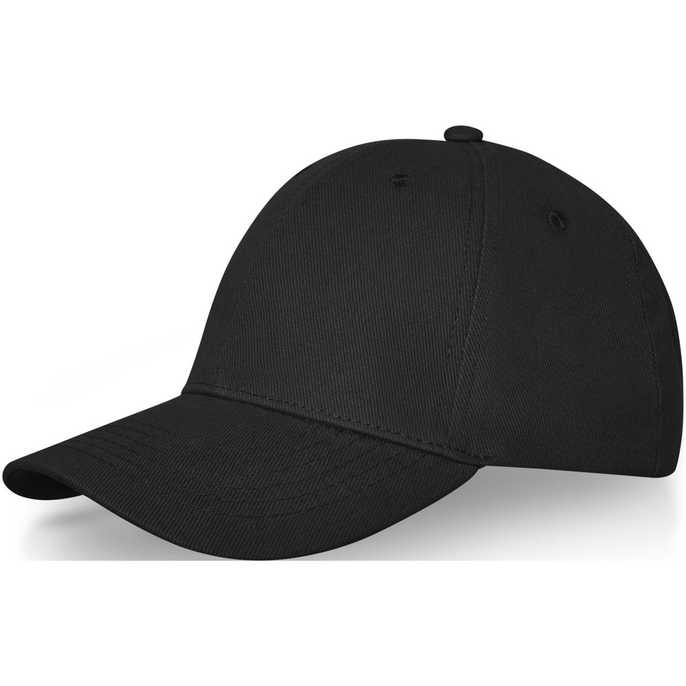 Davis 260 g/m² Panel Kappe mit 6 Segmenten - Schwarz