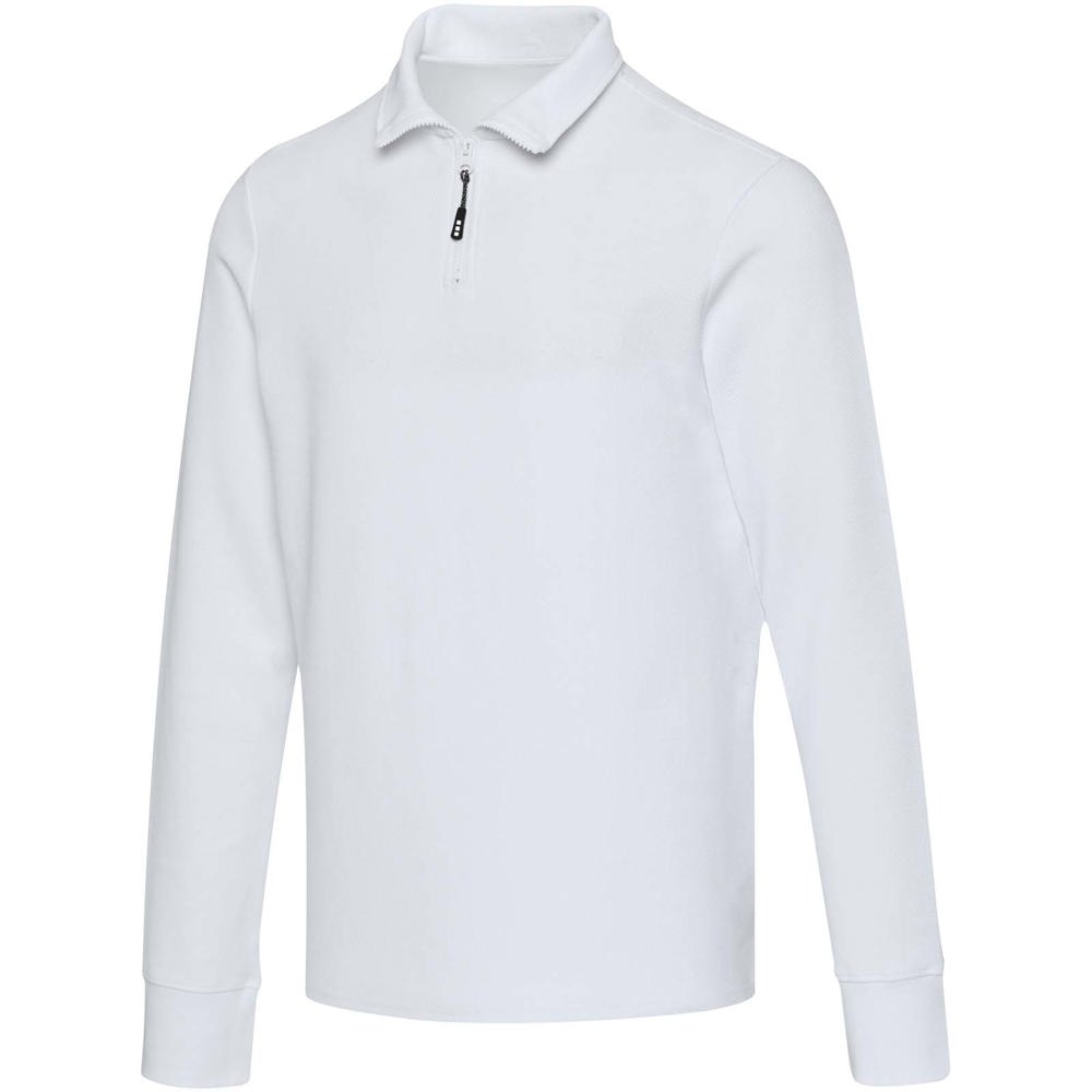 Apollo 245 g/m² Langarm Poloshirt Unisex mit Reißverschluss - WEISS