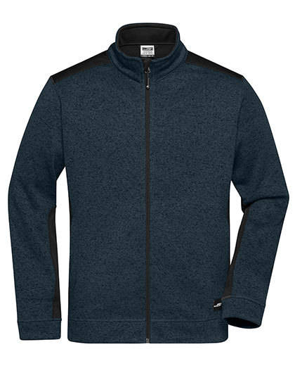 Daiber - Men´s Knitted Workwear Fleece Jacket -STRONG- - navy, navy