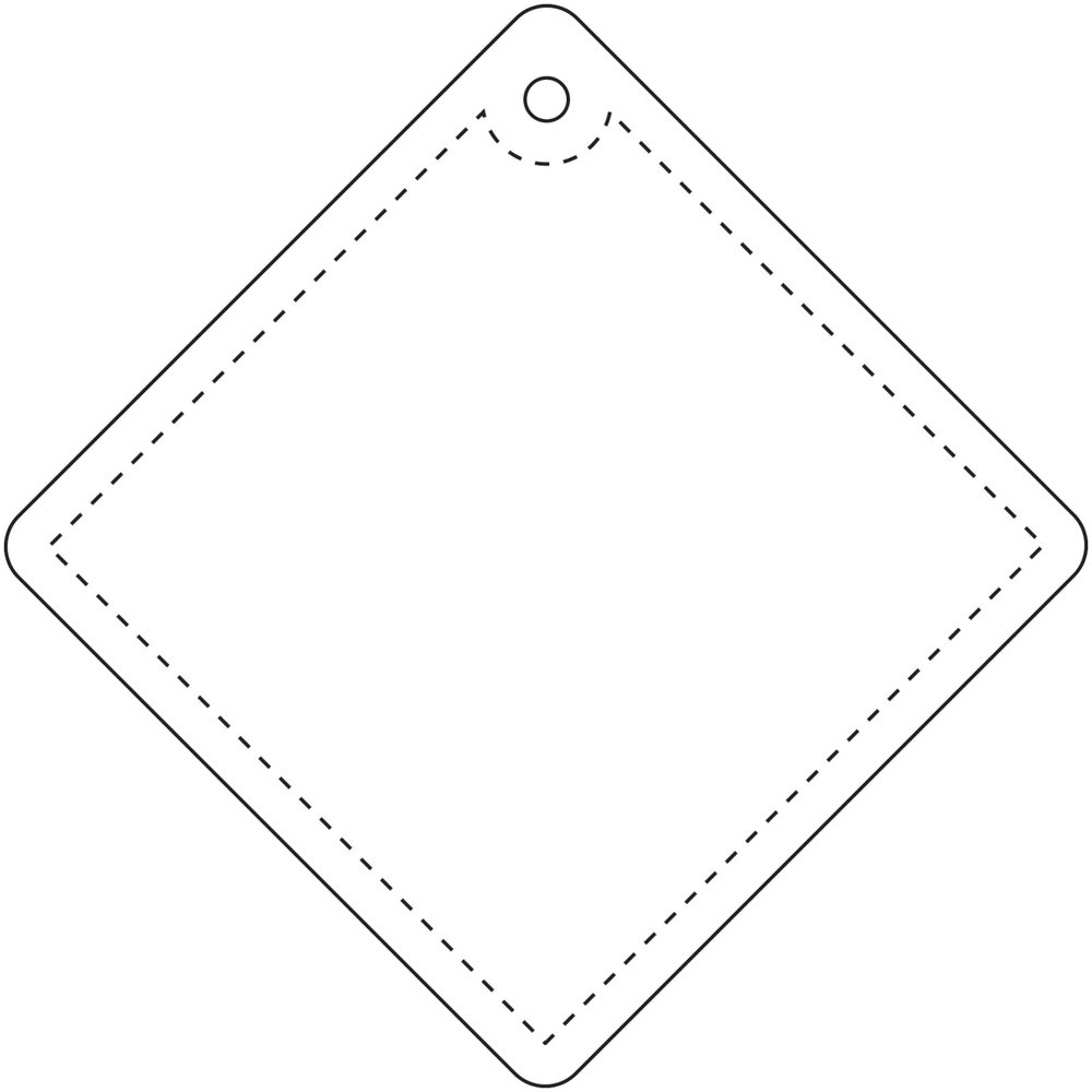 RFX™ H-09 Reflektierender PVC-Anhänger Diamant, klein