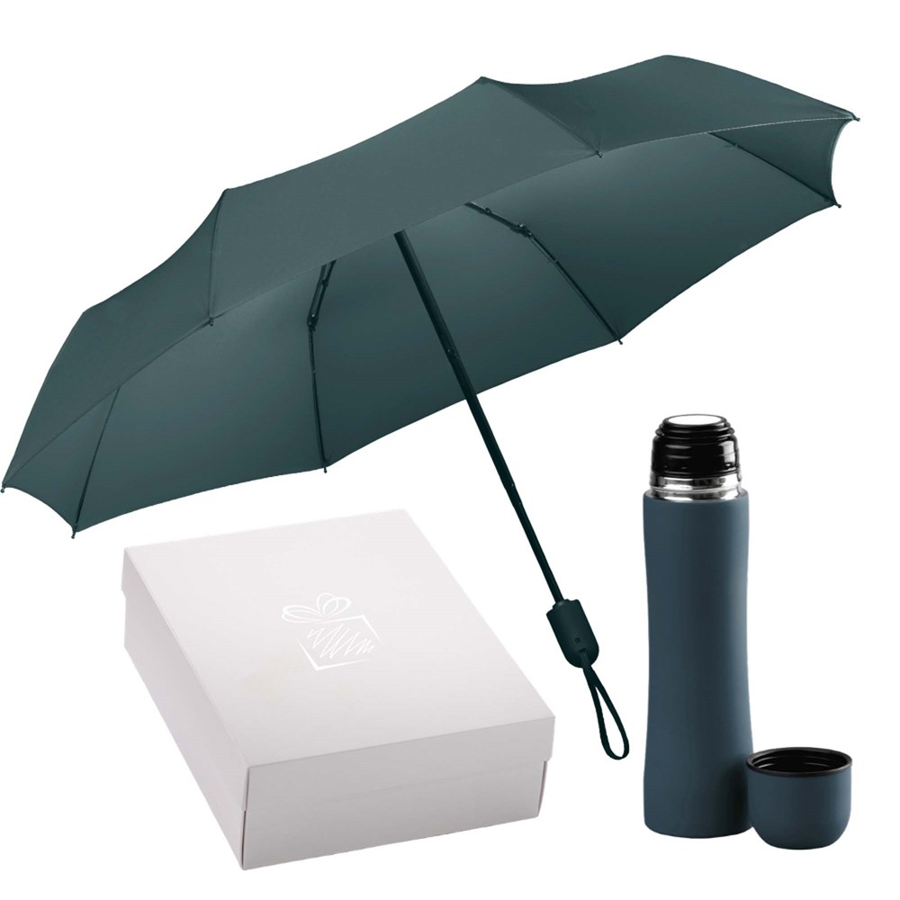 Auto Set: Thermosbecher & Vollautomatischer Regenschirm