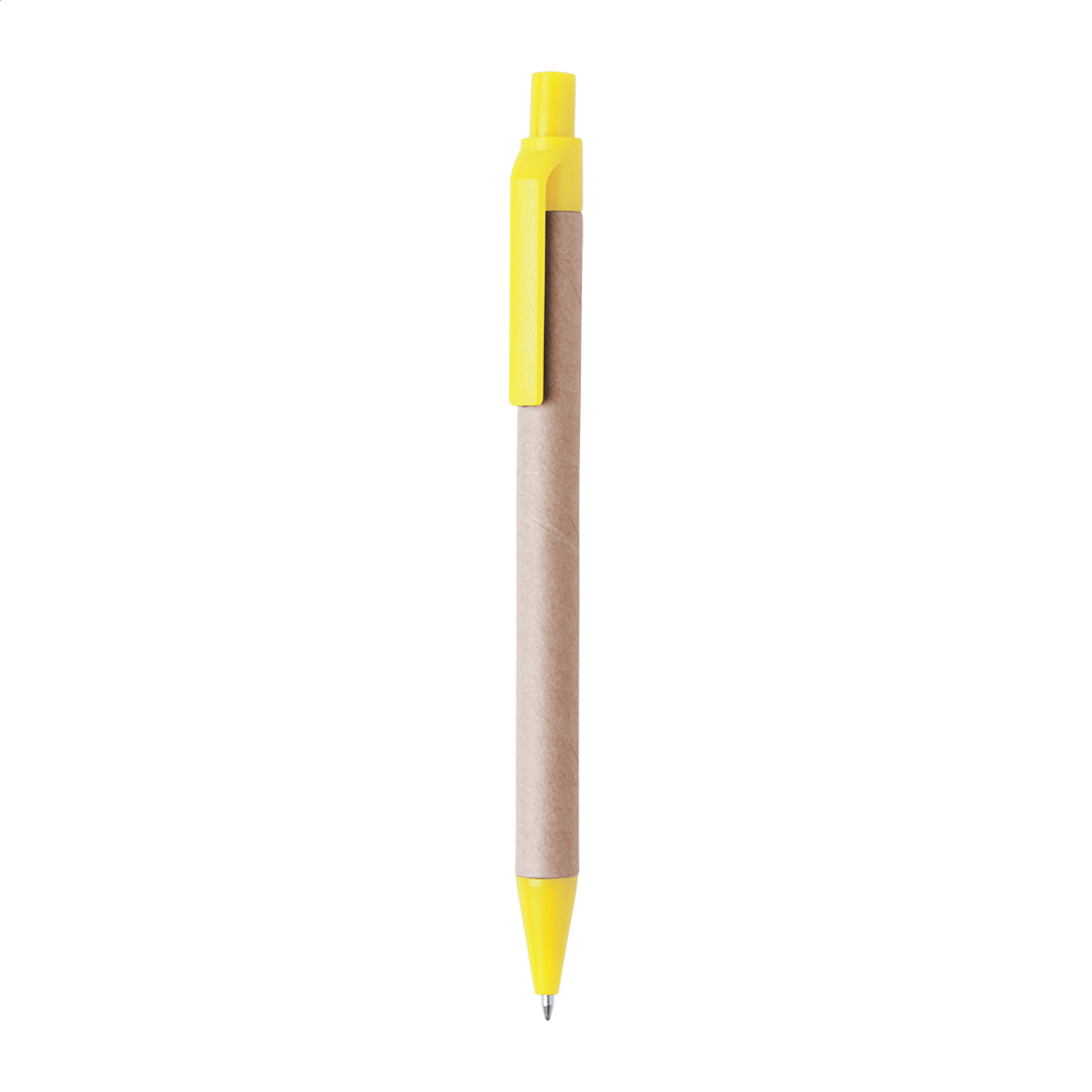 Papper - Kugelschreiber - gelb/natur