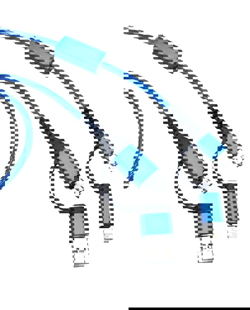ALU FLOW LED 4 in 1 Schnelladekabel