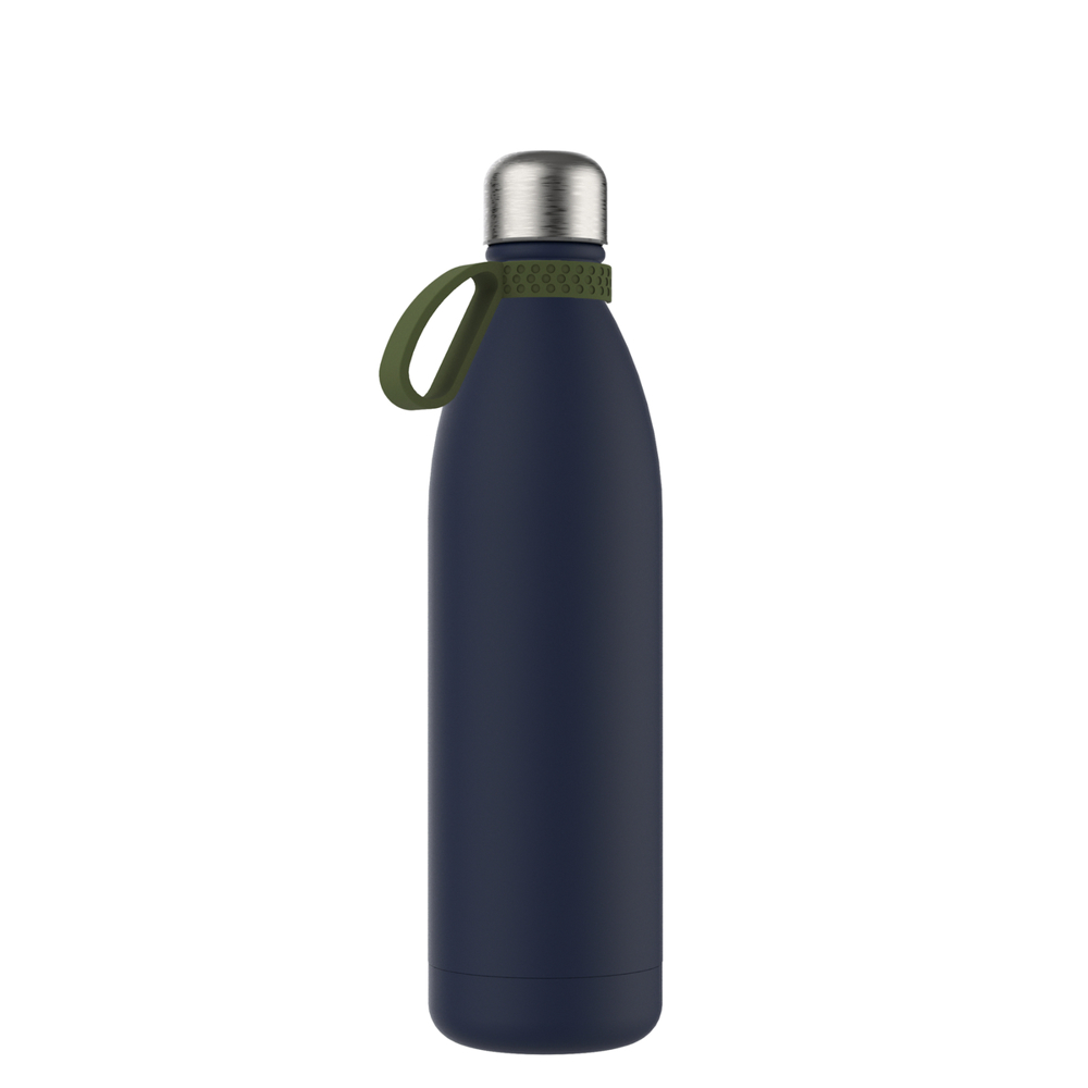 Thermotrinkflasche RETUMBLER-NIZZA XL - olivgrün, marineblau, silber