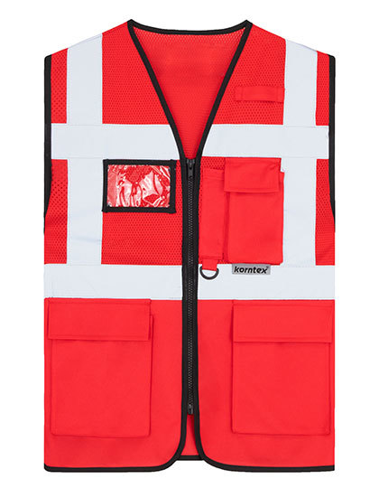Korntex - Multifunctional Hi-Vis Mesh-Vest Athens - Red