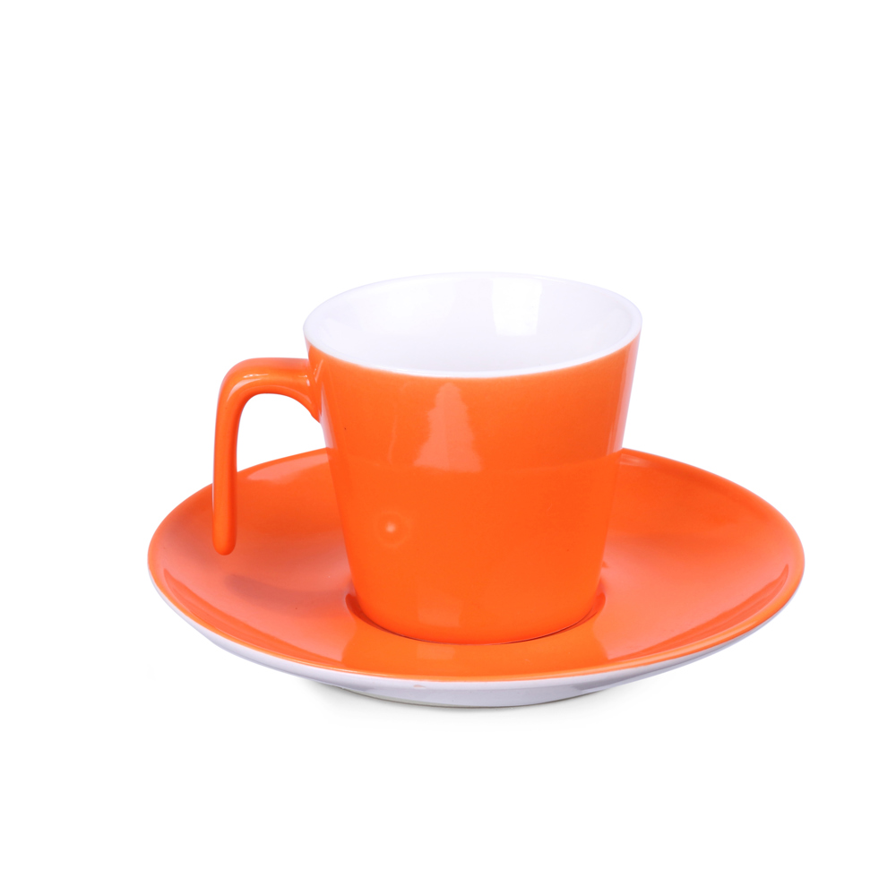 Tasse Eve Set 180ml orange/weiß