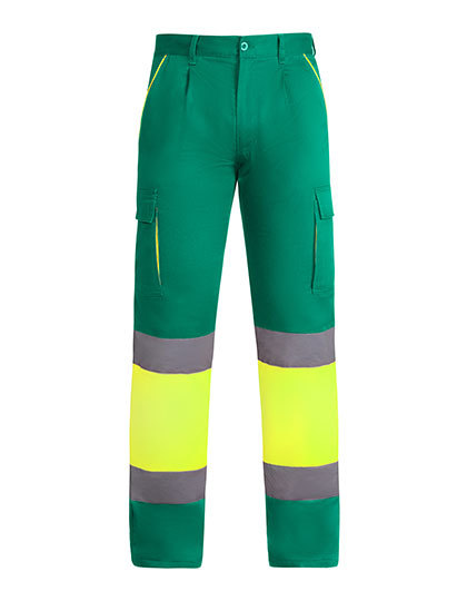 Roly Workwear - Trousers Enix - Garden Green 52, Fluor Yellow 221