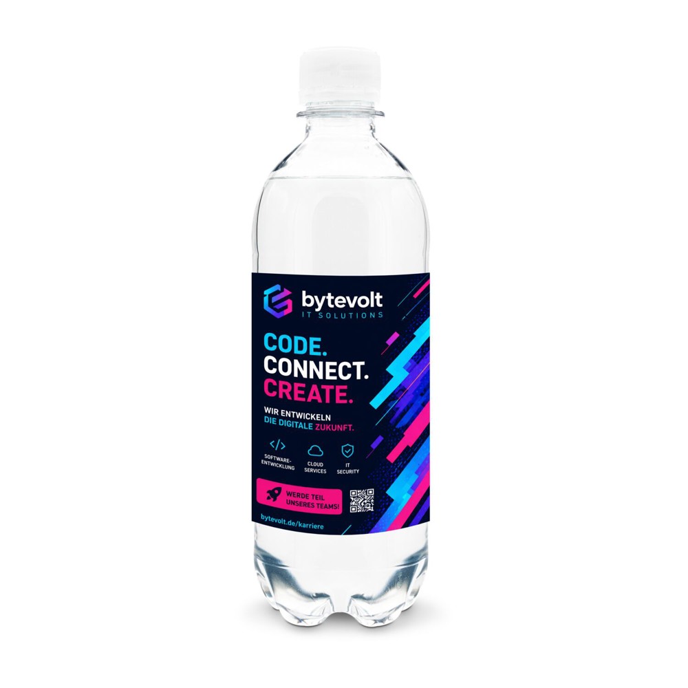 500 ml PromoWater - Mineralwasser, still, Hergestellt in Deutschland - Papier-Etikett