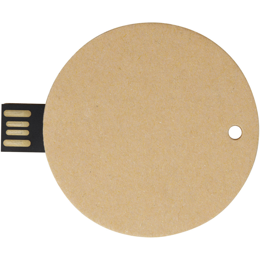 USB-Stick 2.0 rund aus recyceltem Papier