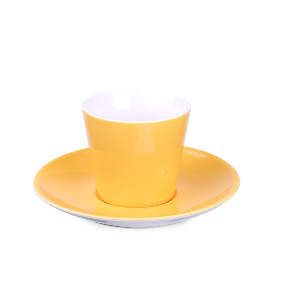 Tasse Eve Set 180ml gelb/weiß