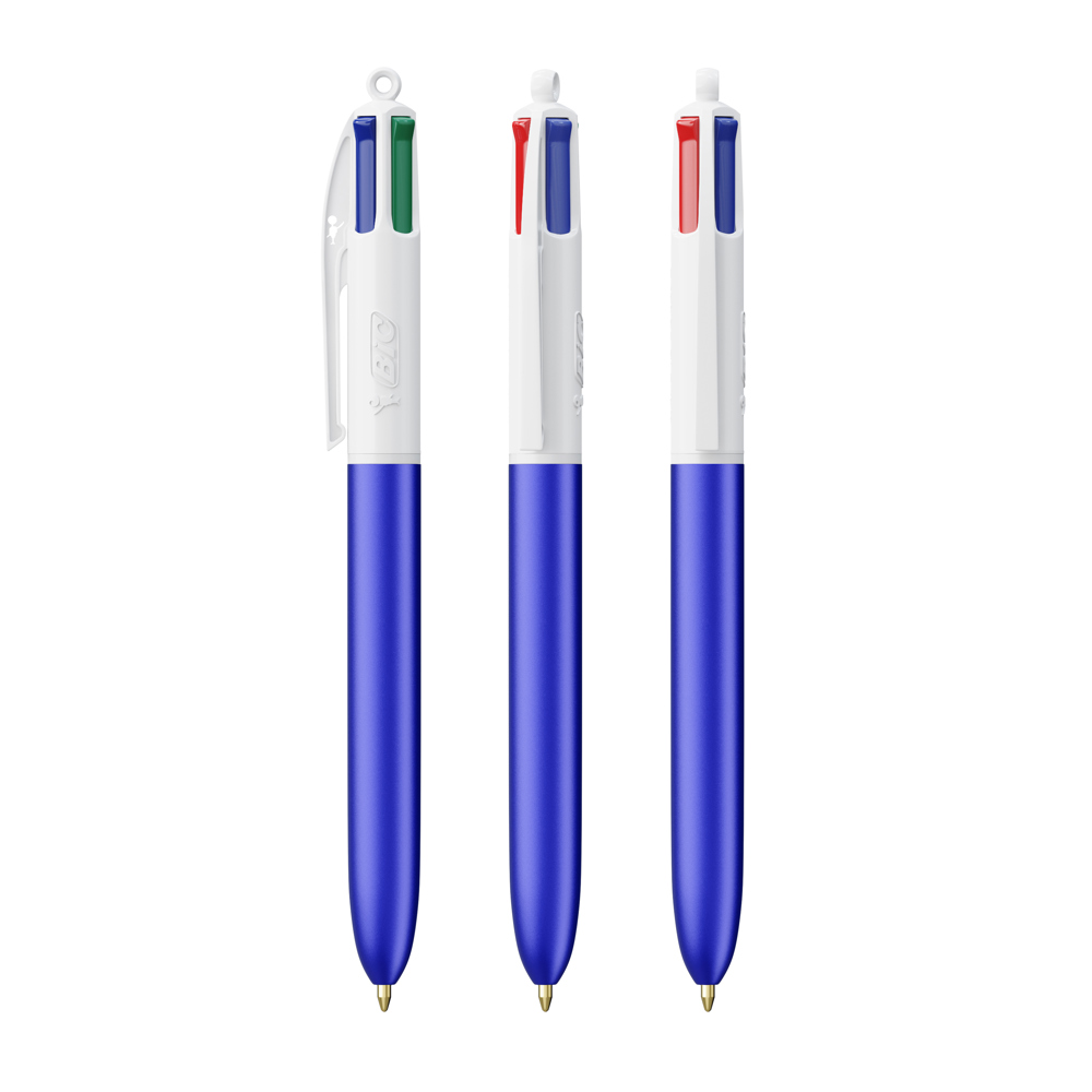 BIC® 4 Colours Glacé - Blau Glacé / Weiß