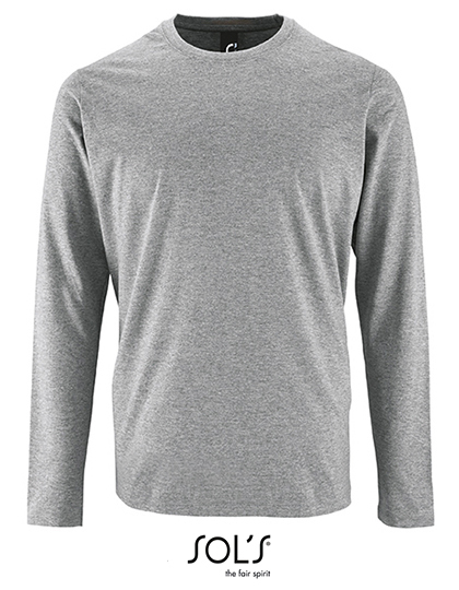 SOL´S - Men´s Long Sleeve T-Shirt Imperial - Grey Melange