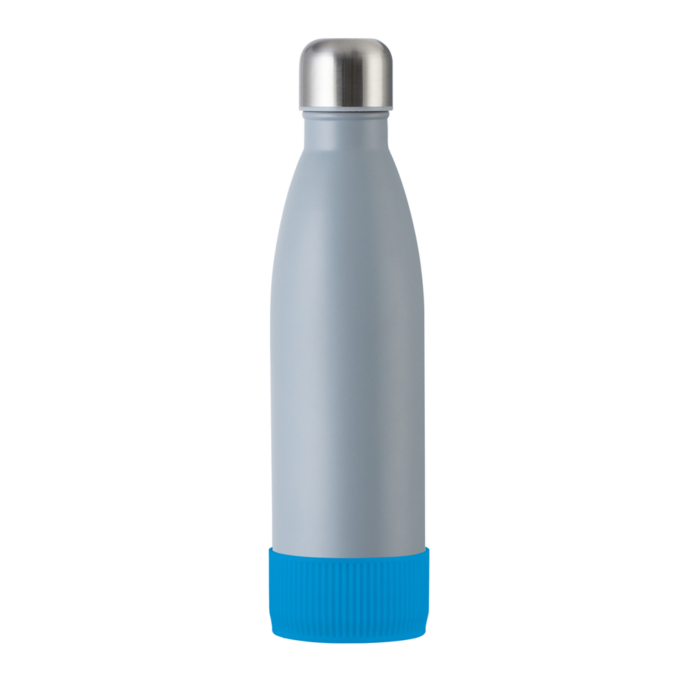 Trinkflasche RETUMBLER-myTOULON - cyan, grau