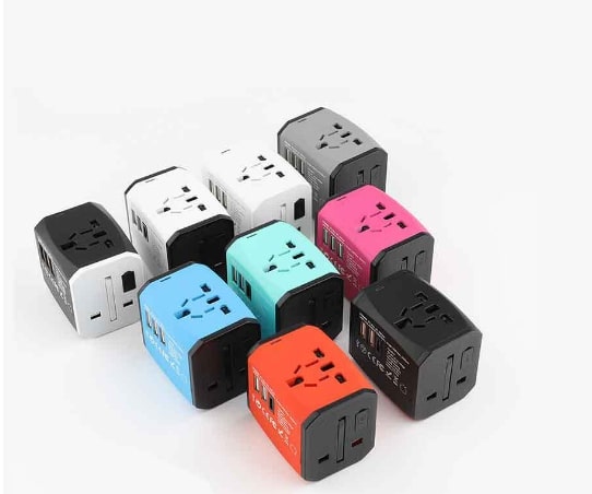 Weltreiseadapter 02 Grau/Schwarz