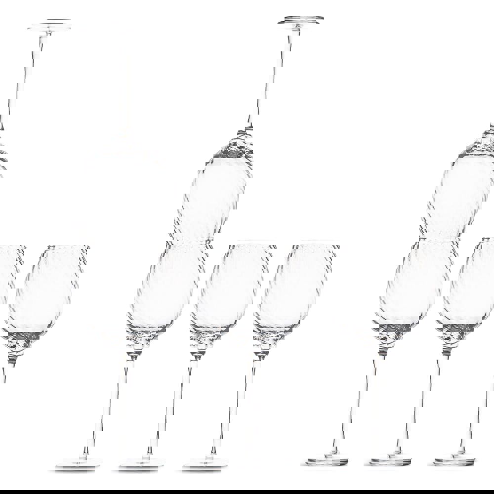 Byon Opacity 4er-Set Weingläser mit stilvollem Glasmuster 470ml