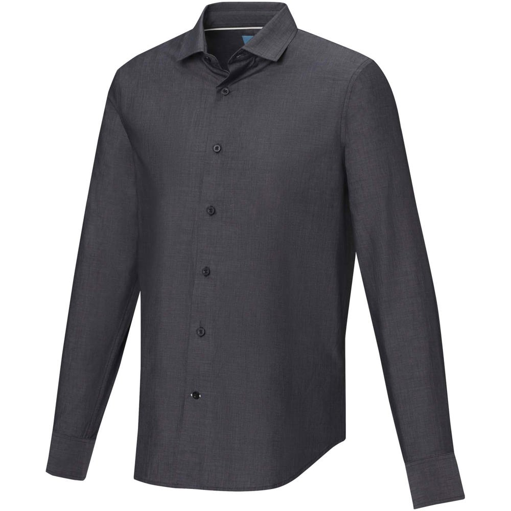 Cuprite Langarm Shirt aus Bio-Baumwolle für Herren - Schwarz