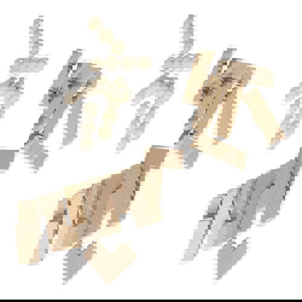 Dieses nachhaltige Set enthält drei spannende Denkspiele: ein Sternenpuzzle, ein Pyramidenpuzzle und ein 3D-Würfelpuzzle, die alle aus FSC-Holz gefertigt sind. Sie sind in einer FSC-Holzbox 