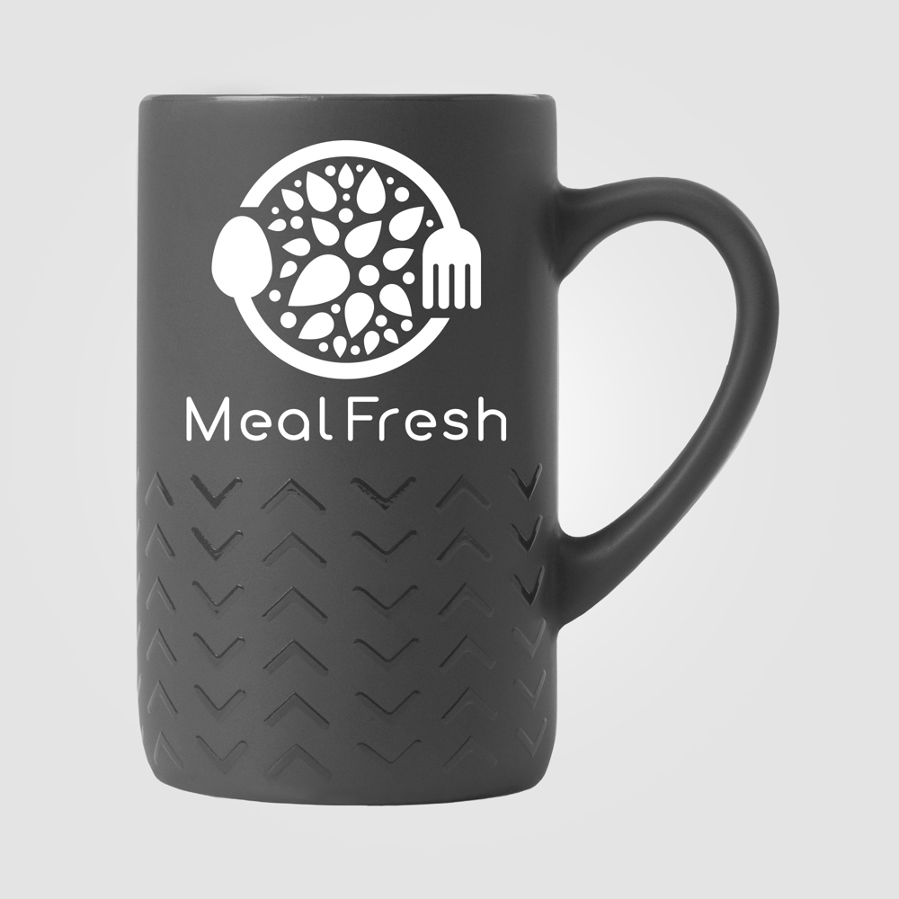 Café Chalet - 385 ml Keramiktasse - Grau (#75787B)