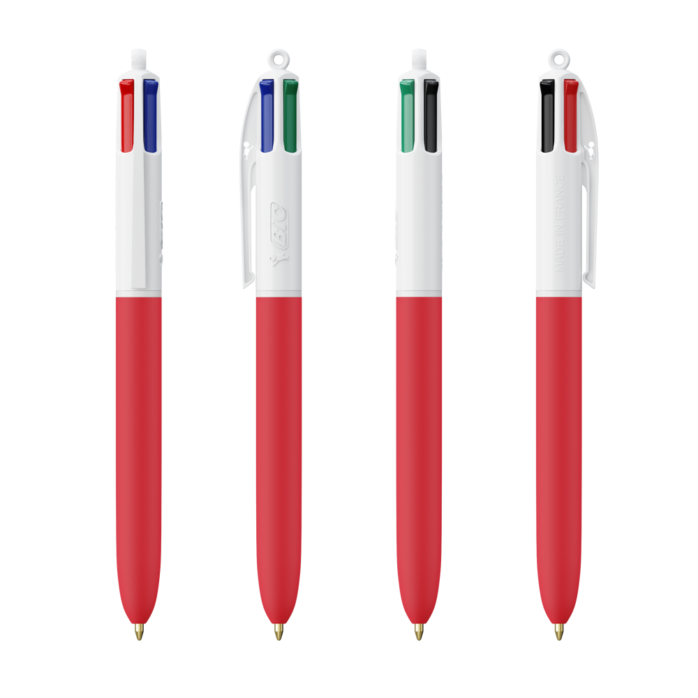 BIC® 4 Colours Soft - Weiß/Rot Weich