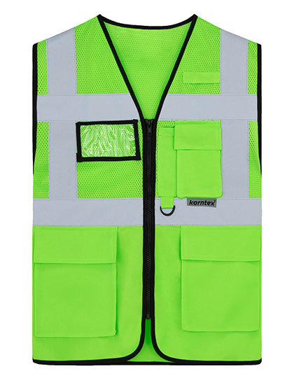 Korntex - Multifunctional Hi-Vis Mesh-Vest Athens - Lime Green
