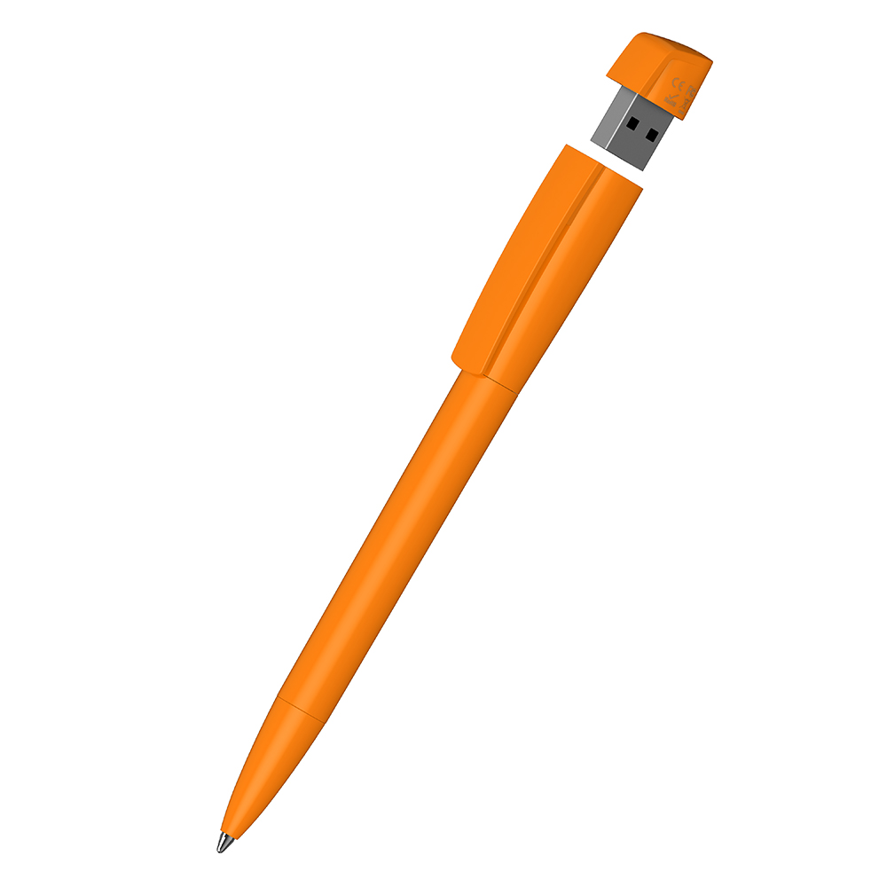 Klio-Eterna - Turnus high gloss USB 2.0 - Drehkugelschreiber mit integriertem USB-Stick - Hellorange