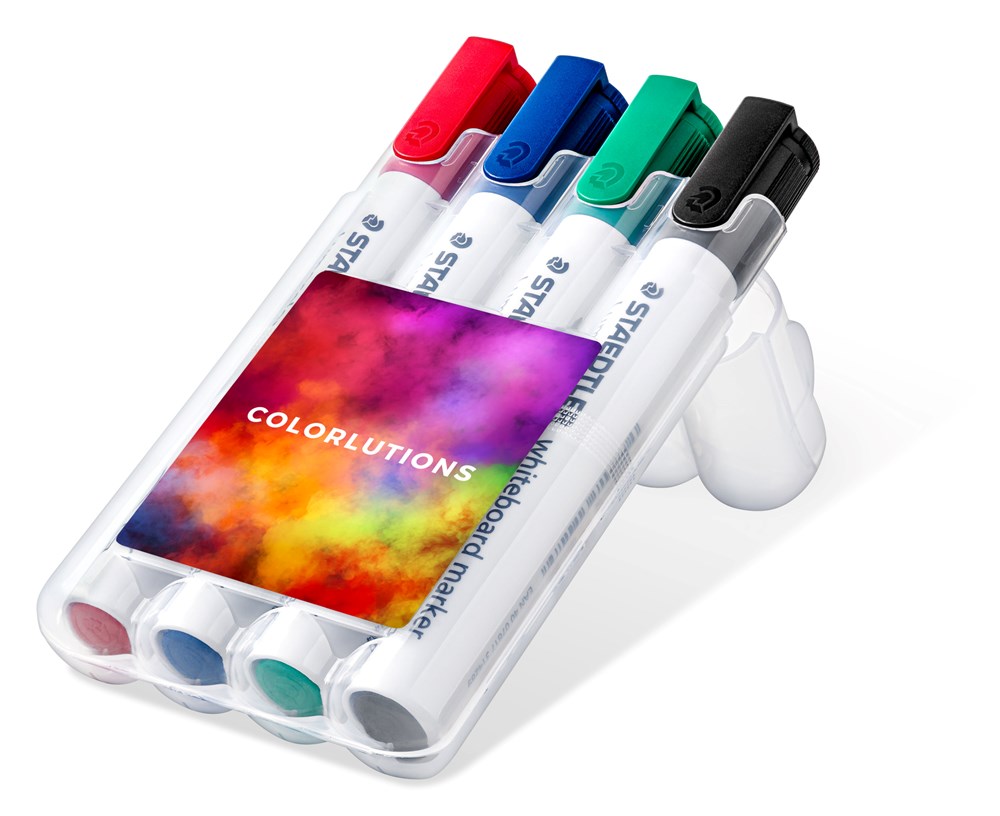 STAEDTLER Lumocolor® whiteboard marker, 4er Box (Keilspitze)